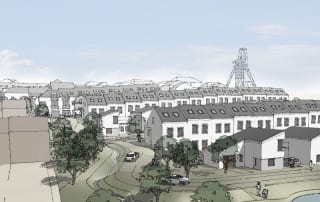 Design proposal of housing estate in Cornwall