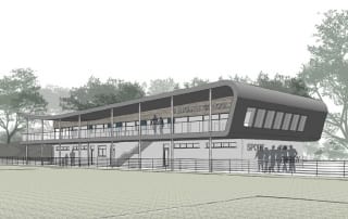 Architectural design drawing of new sports development